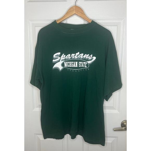 Santee Gold Men's Michigan State Spartans MSU Vintage Green T-Shirt Size XL - Picture 2 of 8